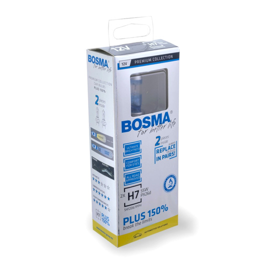 

Żarówka halogenowa Bosma H7 Plus 150% Kpl 2szt