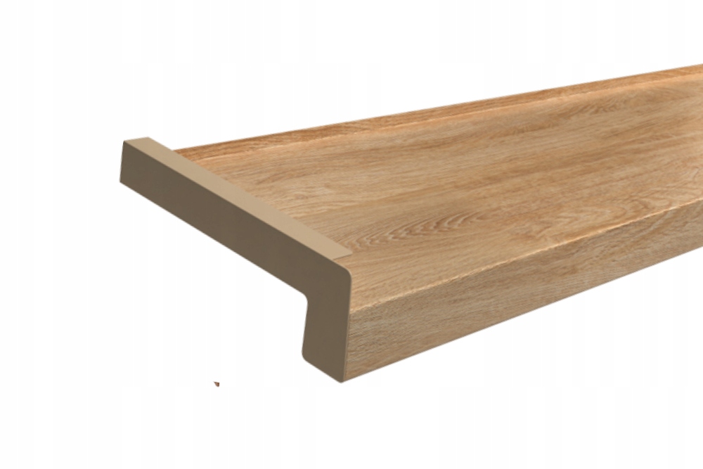 Vnější Ocelový Parapet Podobný Dřevu Dub Přírodní Standard 90x27,5 cm