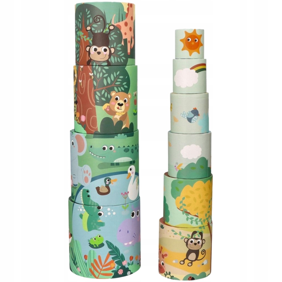 ADAM TOYS PIRAMIDA Z KUBECZKÓW WIEŻA UKŁADANKA