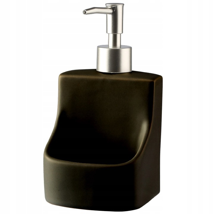 Dozownik do płynu do naczyń pojemnik Z MIEJSCEM NA GĄBKĘ czarny 400 ml LOFT