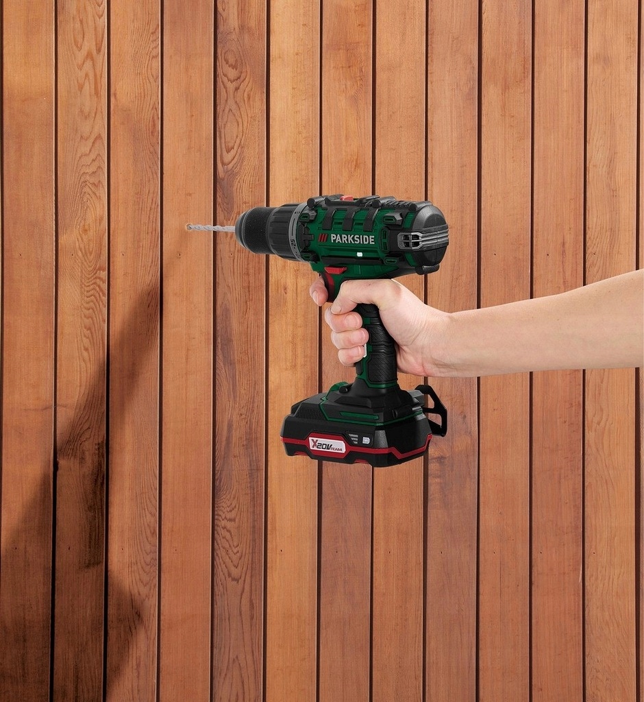 Дриль-шуруповерт PARKSIDE PABS 20-Li G8 + НАСАДКИ Максимальна швидкість обертання - 1-а передача 400 об/хв