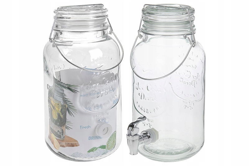 Słój 4 L z klipsem oraz kranikiem Pojemność 4 l