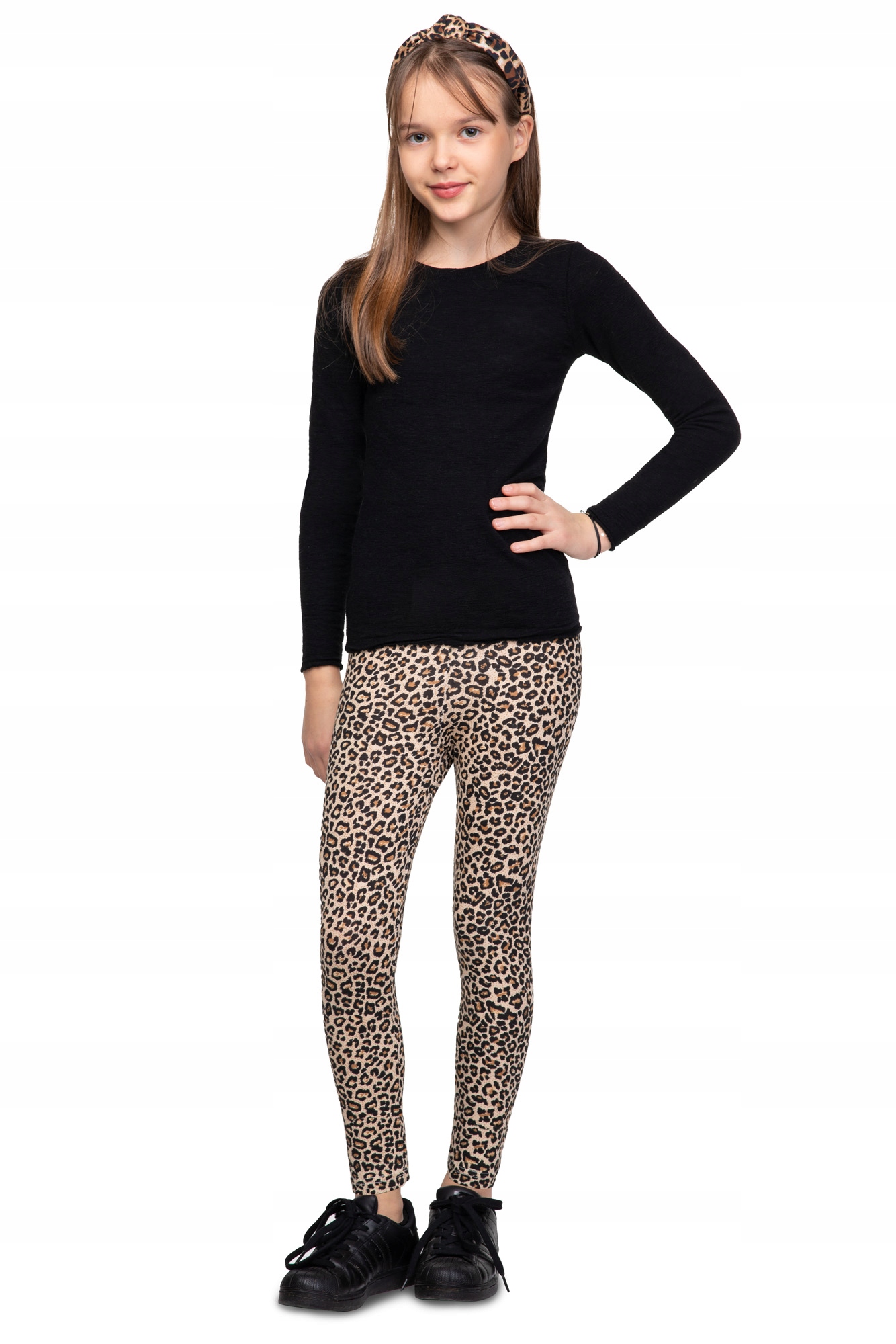 

Dziecięce Legginsy Wzór Panterka Bawełna FS1076