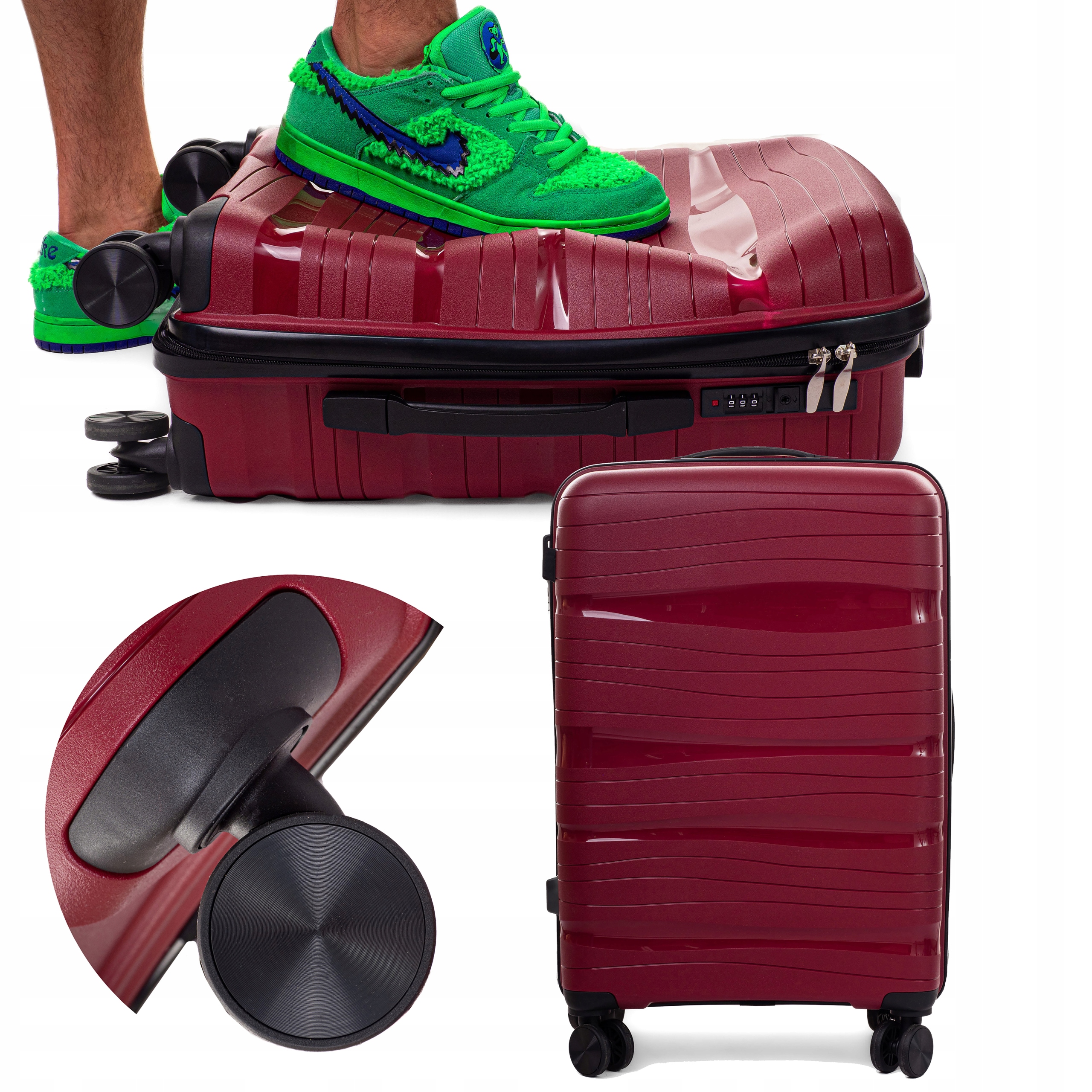 ЧЕМОДАН СРЕДНИЙ XL НЕБЬЮЩИЙСЯ RGL ДВОЙНЫЕ КОЛЕСА ПОЛИПРОПИЛЕНОВЫЙ БАГАЖ