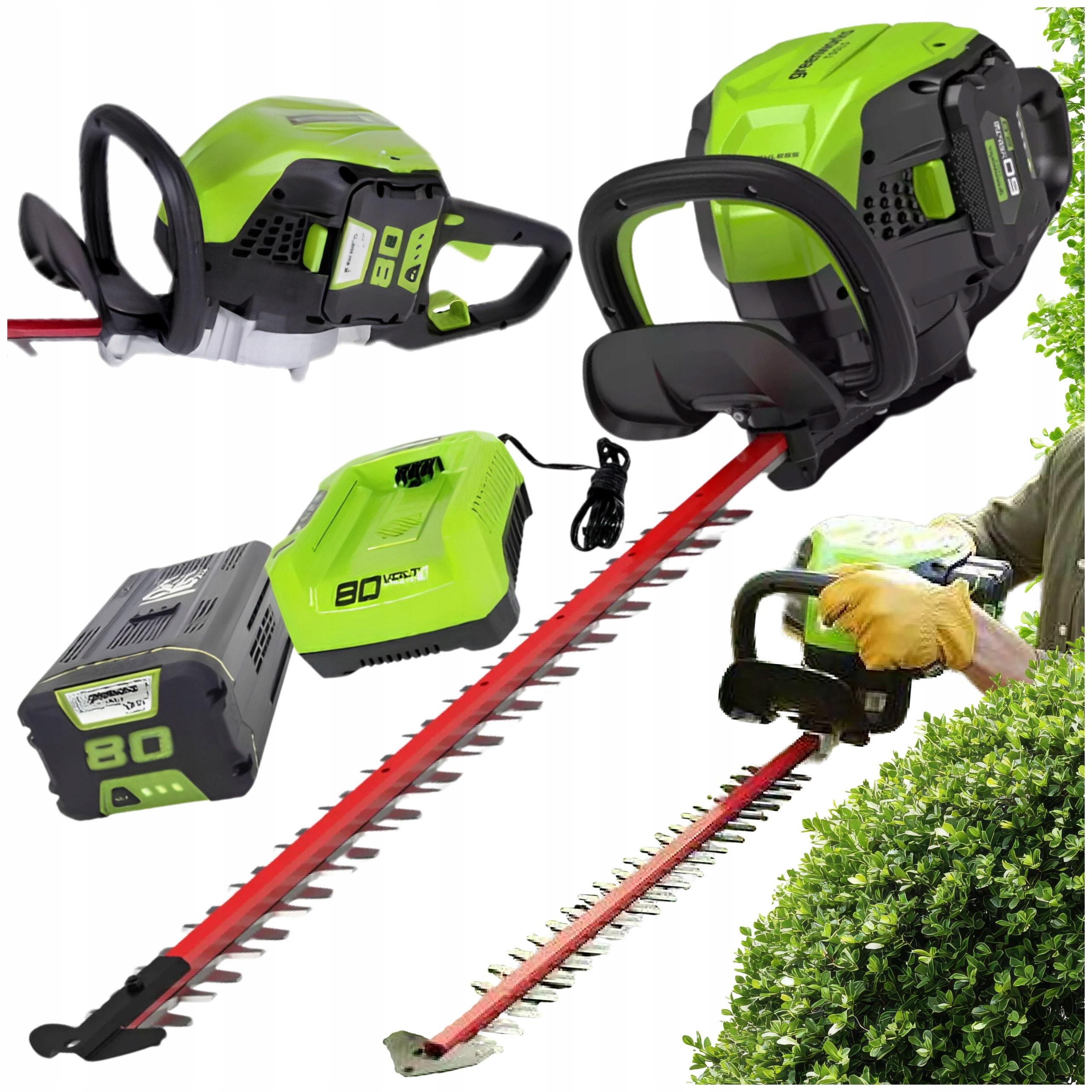 Greenworks GD80HT66 80V 26" Bezprzewodowe Akumulatorowe Nożyce do Żywopłotu