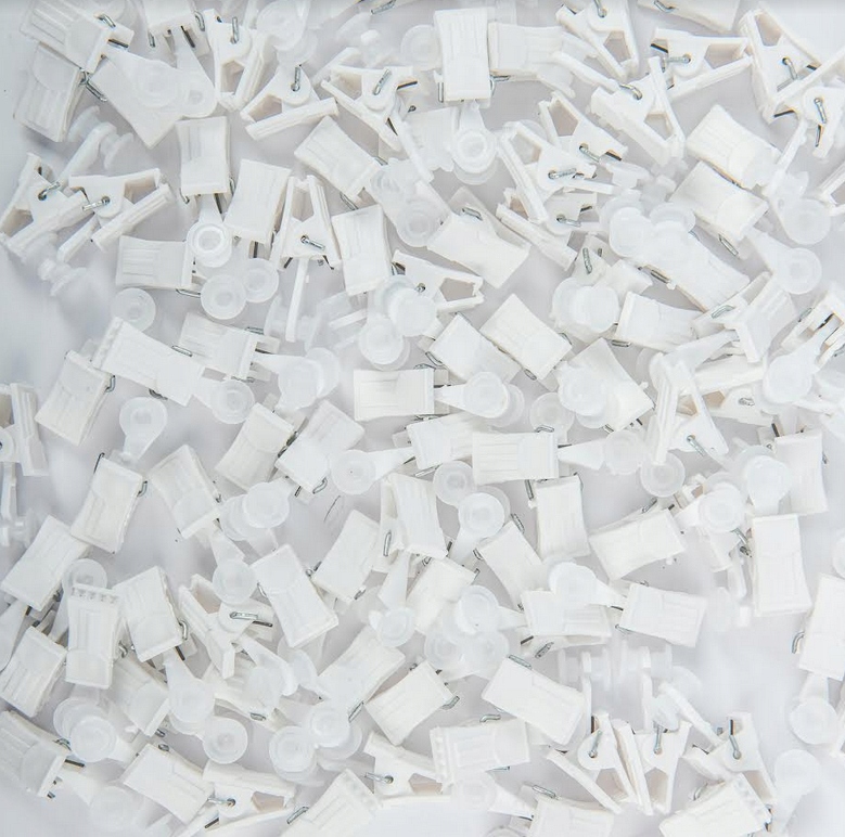 ŻABKA PLASTIKOWA Z ROLKĄ DO U SZYN BIAŁA 100 SZT Marka Adgo