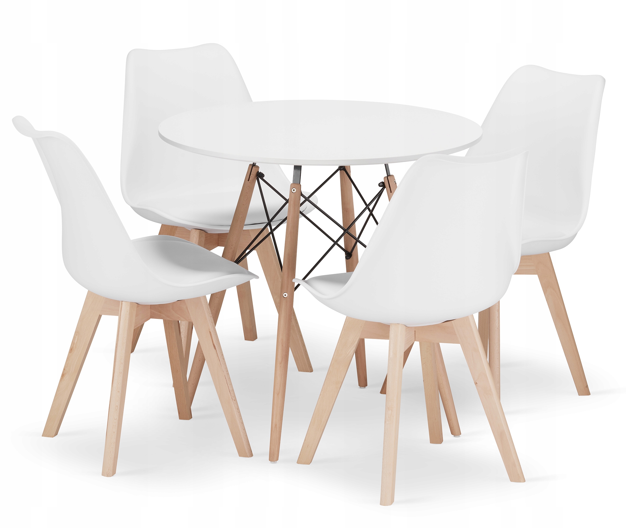 Stół + 4 Krzesła Nowoczesny Skandynawski Styl Marka Muf-Art