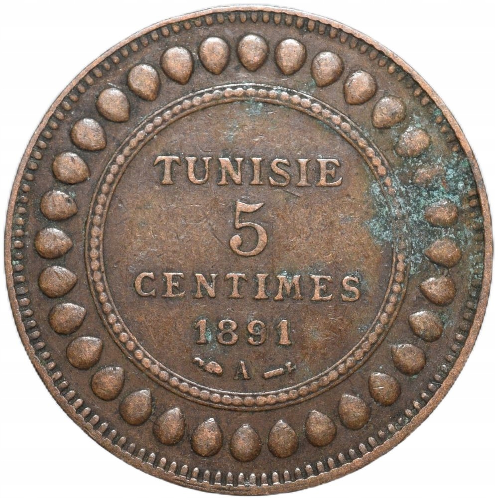 Tunezja 5 centymów 1891