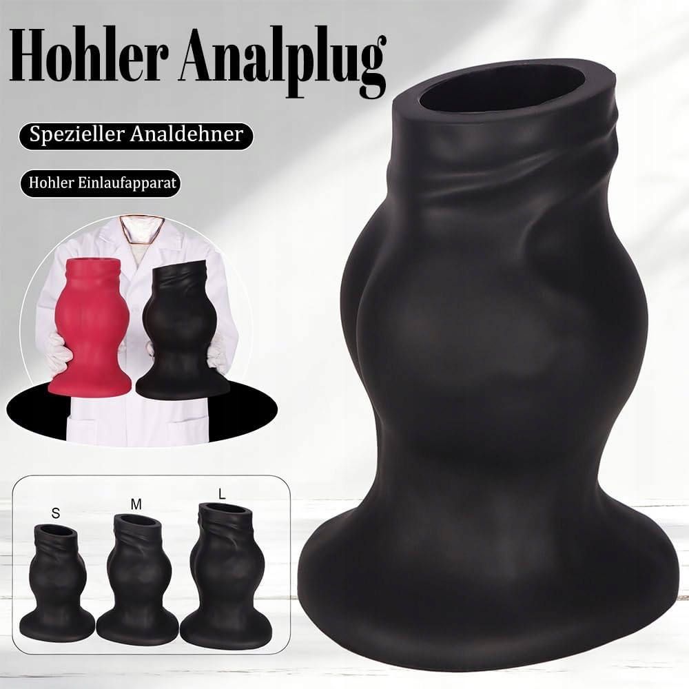 HOHL Analny Expander Plug XXL Spekulum Tunel Masaż Prostaty SM Czerwony — miniatura 3