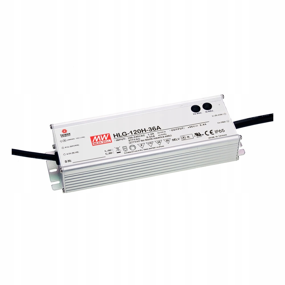 Zasilacz HLG-120H-12B HLG-40H Led 12V 3.33A IP67 171X61.5X36.8MM Mean Well