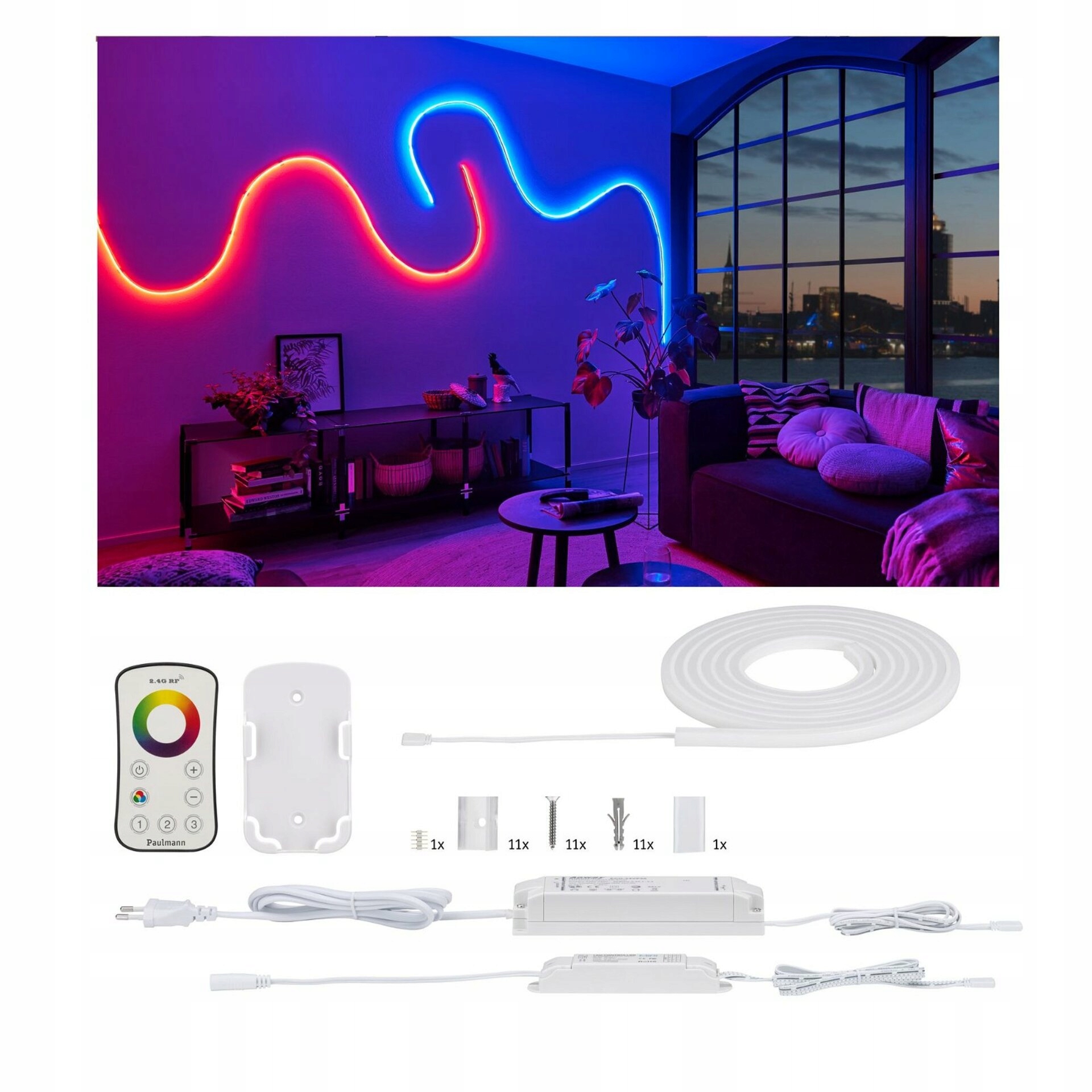 Paulmann MaxLED Flow Rgb 3m 27W sada s diaľkovým ovládaním IP67