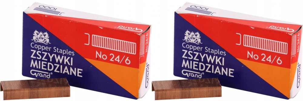 

Zszywki miedziane Grand 24/6 1000 szt miedziane x2