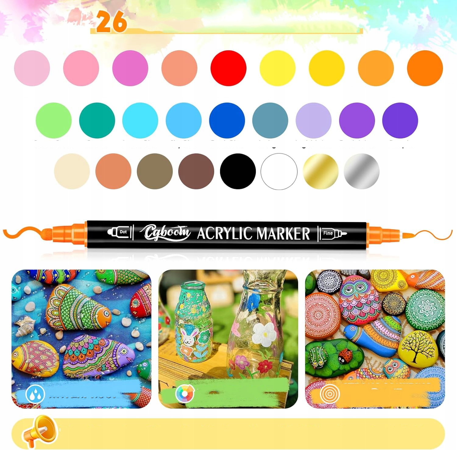 26X MARKERY DWUSTRONNE PISAKI AKRYLOWE FLAMASTRY SZKOLNE PLASTYCZNE 1MM/5MM Marka Bedee