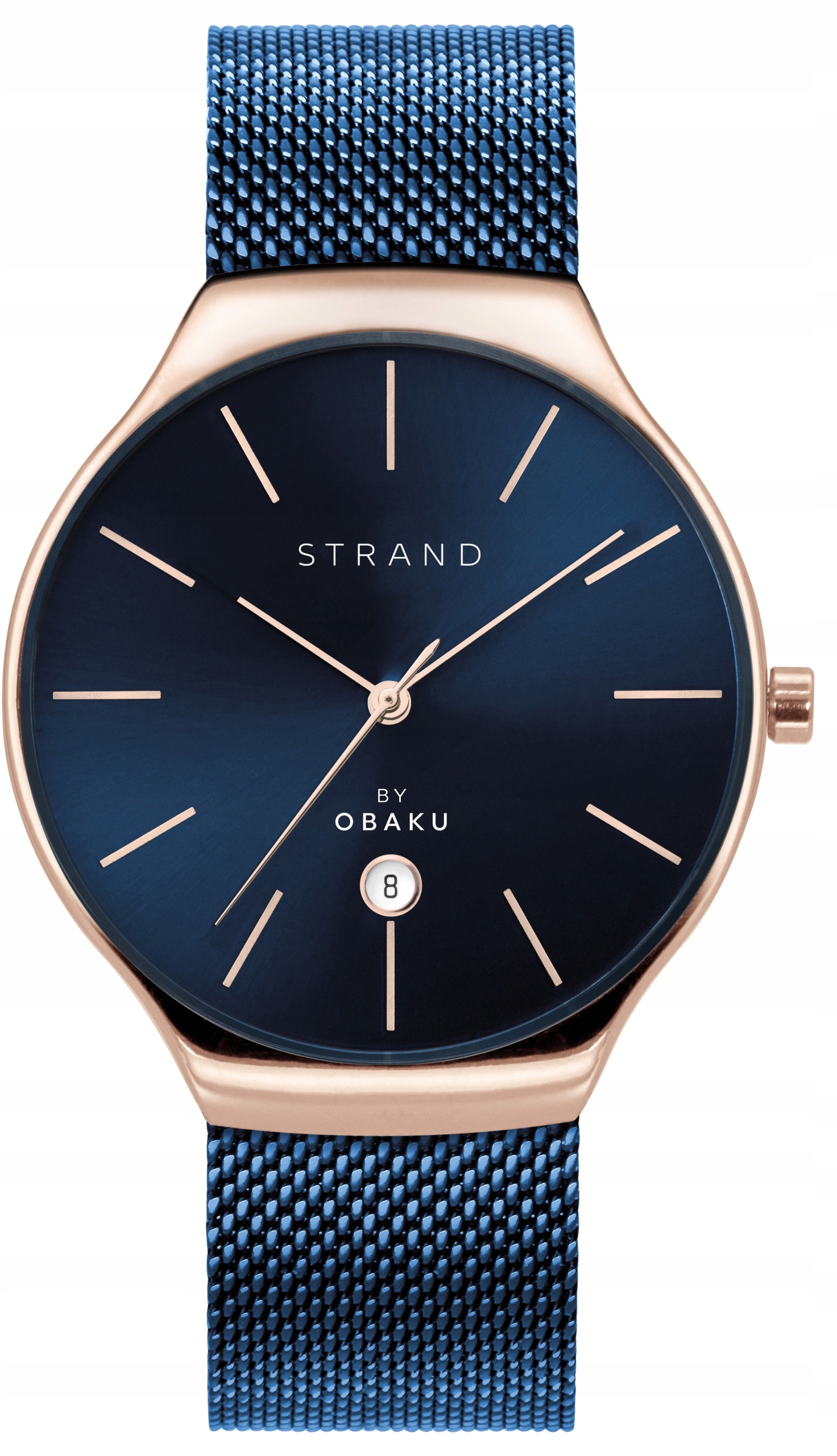 Nové Originální Pánské hodinky Strand by Obaku S701GDVLML modré, s krabičkou