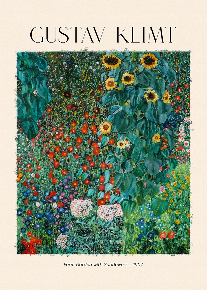 GUSTAV KLIMT SŁONECZNIKI PLAKAT 40x50 cm #306