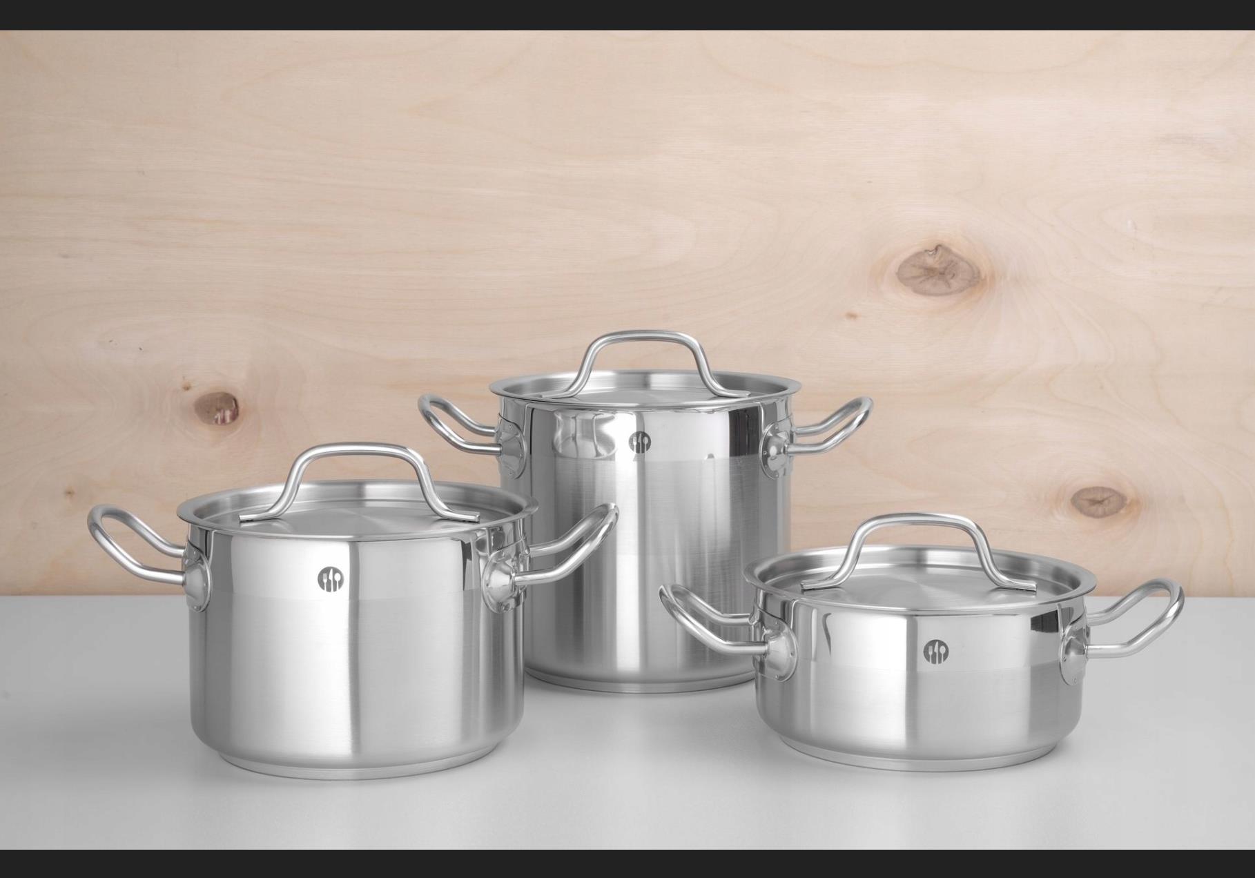 Garnek wysoki z pokrywką Profi Line, HENDI, Profi Line, 6L, 200x(H)190mm Linia Profi