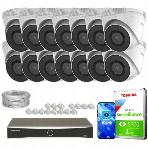 Sada pro monitorování domu od firmy obchod kamera 14x IPCAM-T5 5MPx Ir 30 m