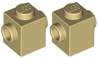 

Lego Klocek 1x1 Wypustki Beżowy (47905/4213568) x2