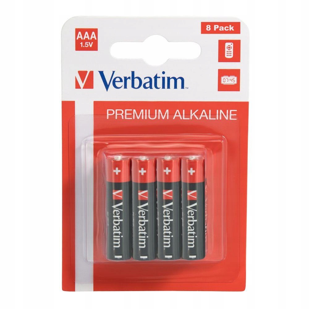 Bateria alkaliczna Verbatim AAA (R3) 8 szt.