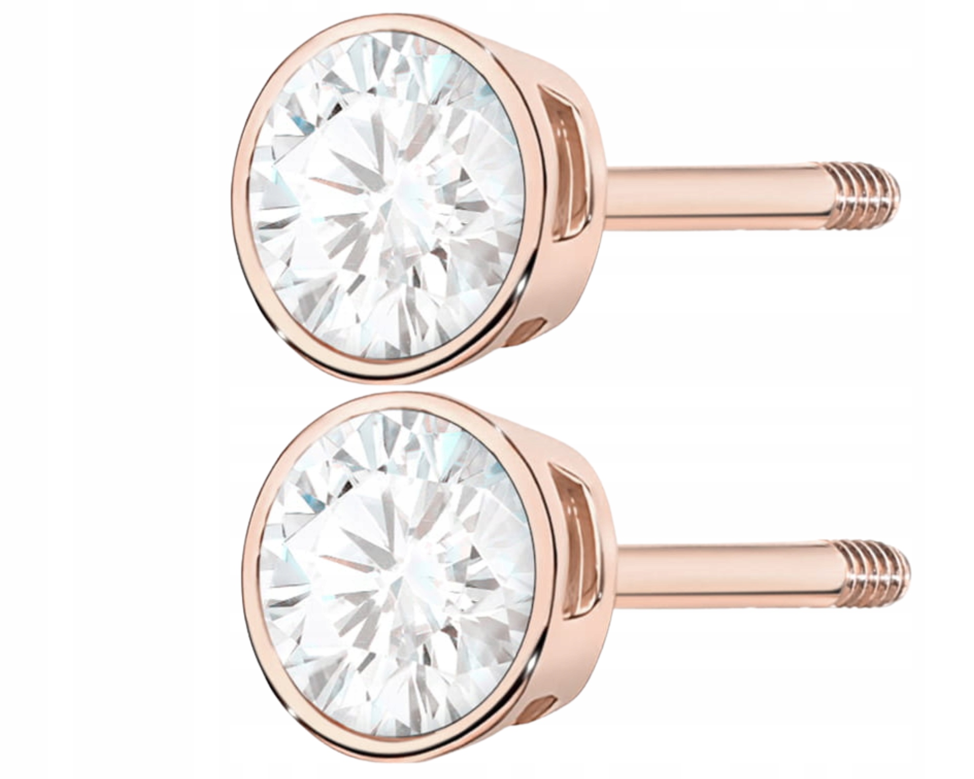Růžové Zlato Náušnice S Diamantem Šroubovací Tyčinka Zlato 585 Jako Dárek