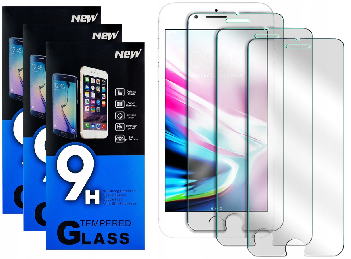 

Szkło Hartowane Szybka Do Iphone 7 8 Plus 3szt