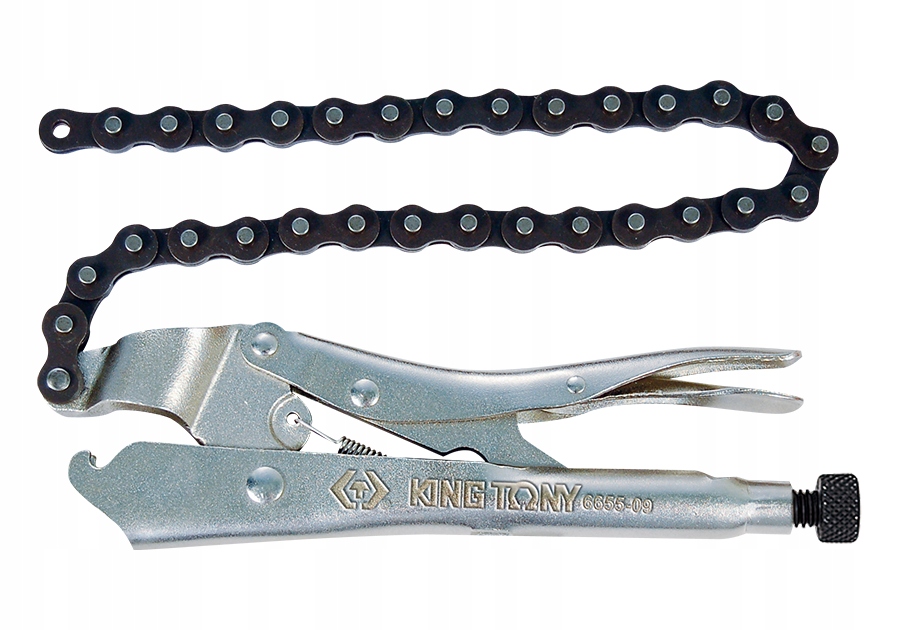 KING TONY SZCZYPCE ZACISKOWE Z LANCUCHEM 225mm