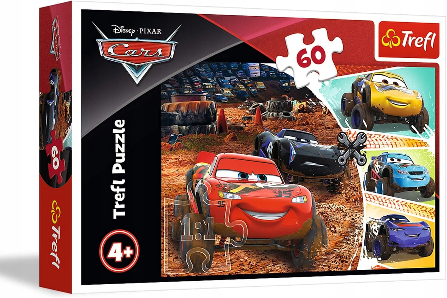 PUZZLE 60 ZYGZAK MCQUEEN Z PRZYJACIÓŁMI 17327