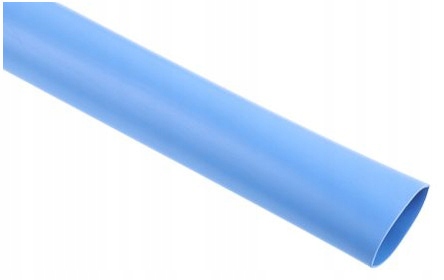 Rura termokurczliwa koszulka rurka niebieska 1m 8