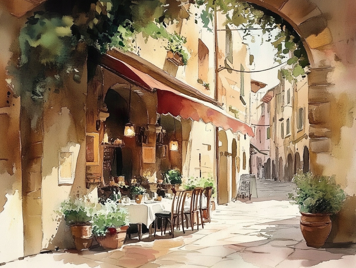 Obraz Na Plátně Canvas Město Ulice Restaurace Kavárna Trattoria 80x60