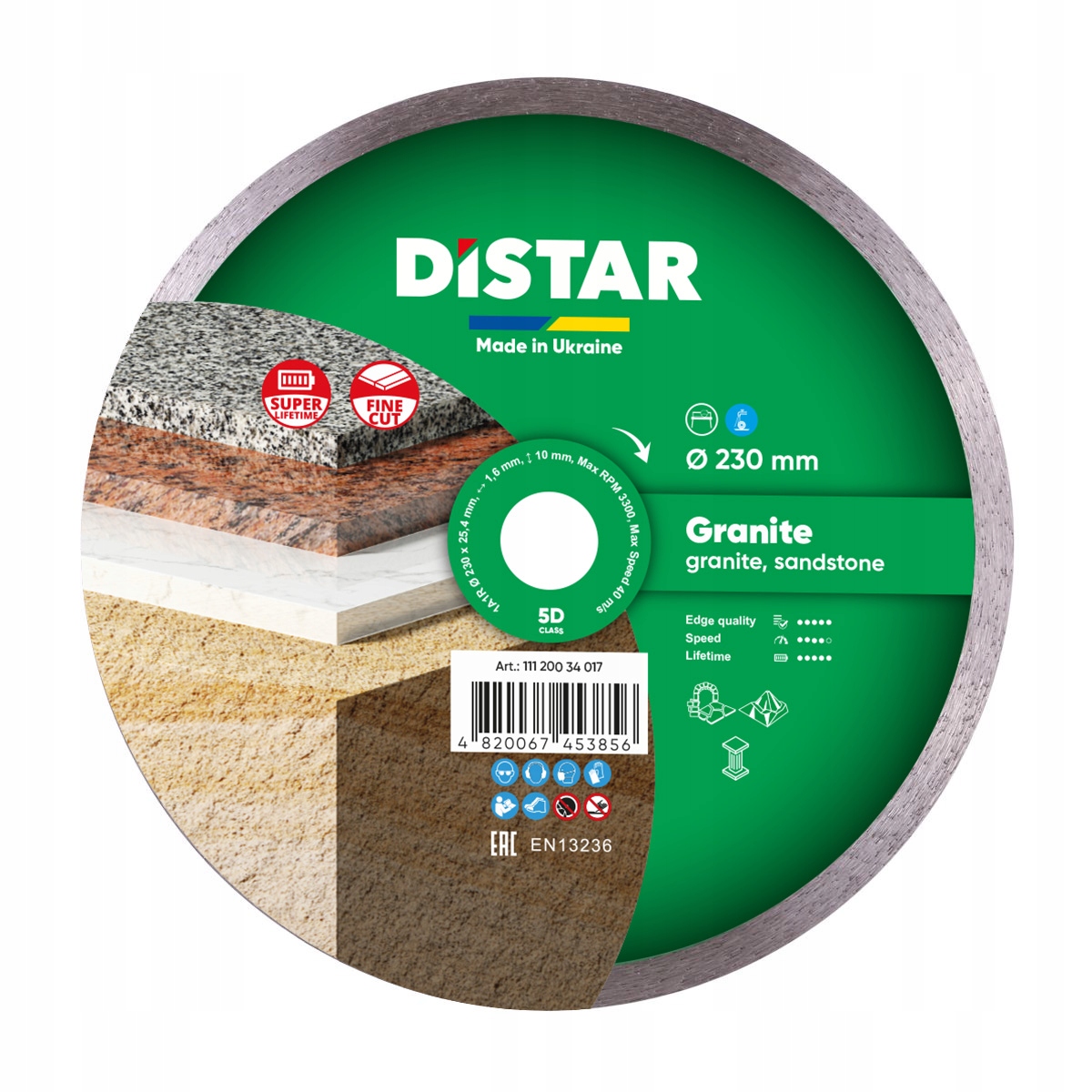 Diamantový Kotouč na řezání mramoru Granitu 230 mm Distar Granite