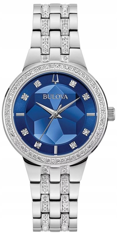 Originální Dámské Hodinky Bulova 96L276 Modré S Trojrozměrným Ciferníkem