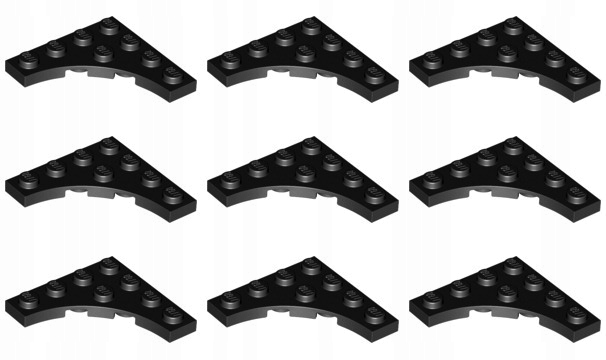 

Lego 35044 Płytka 4x4 czarna Nowa (11g) 9 szt.