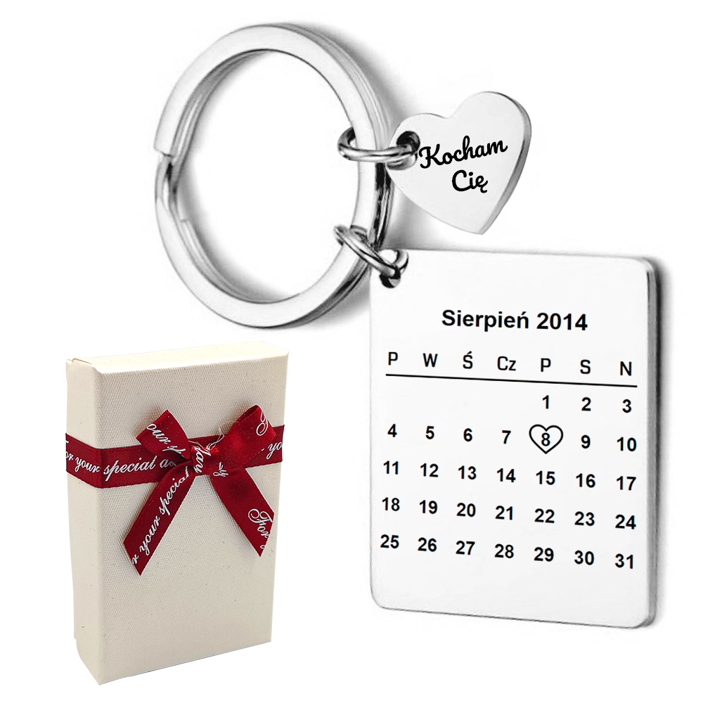 

Breloczek Kalendarz z datą grawer Na Prezent