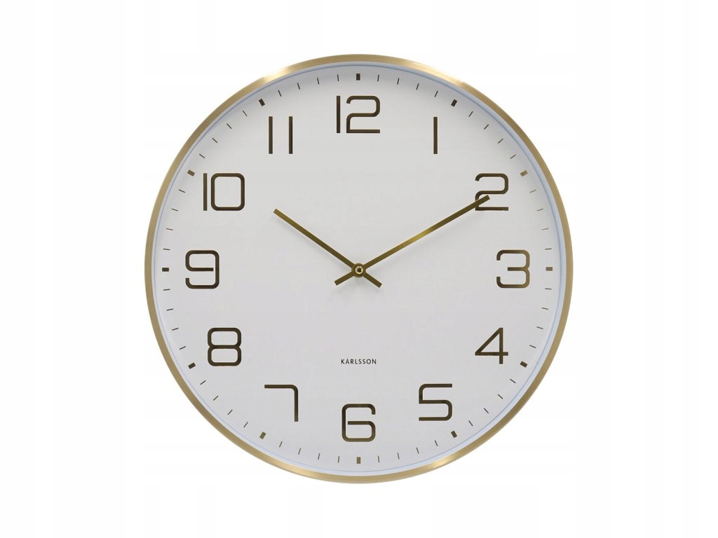 Nástěnné hodiny Elegance Glow, Ø 40 cm, bílé