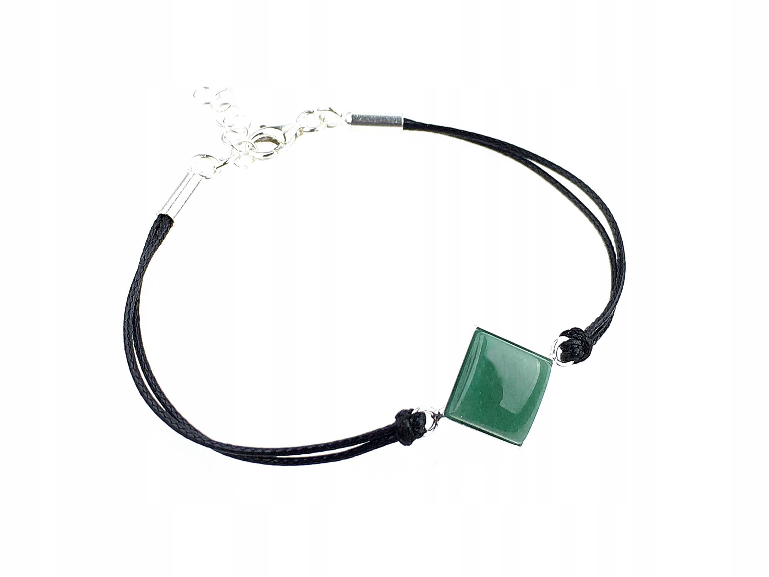 

srebrna bransoletka kwadrat awenturyn srebro pr925