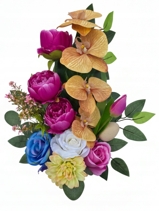 Kytice Vložka Do Vázy Dekorace Velikonoční Umělé Květy Na Hrob Hřbitov