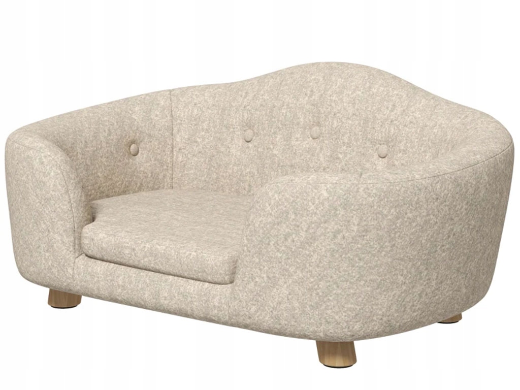 Pohovka pro psy Pawhut D04-196CW, krémově bílá, 70x47x30 cm