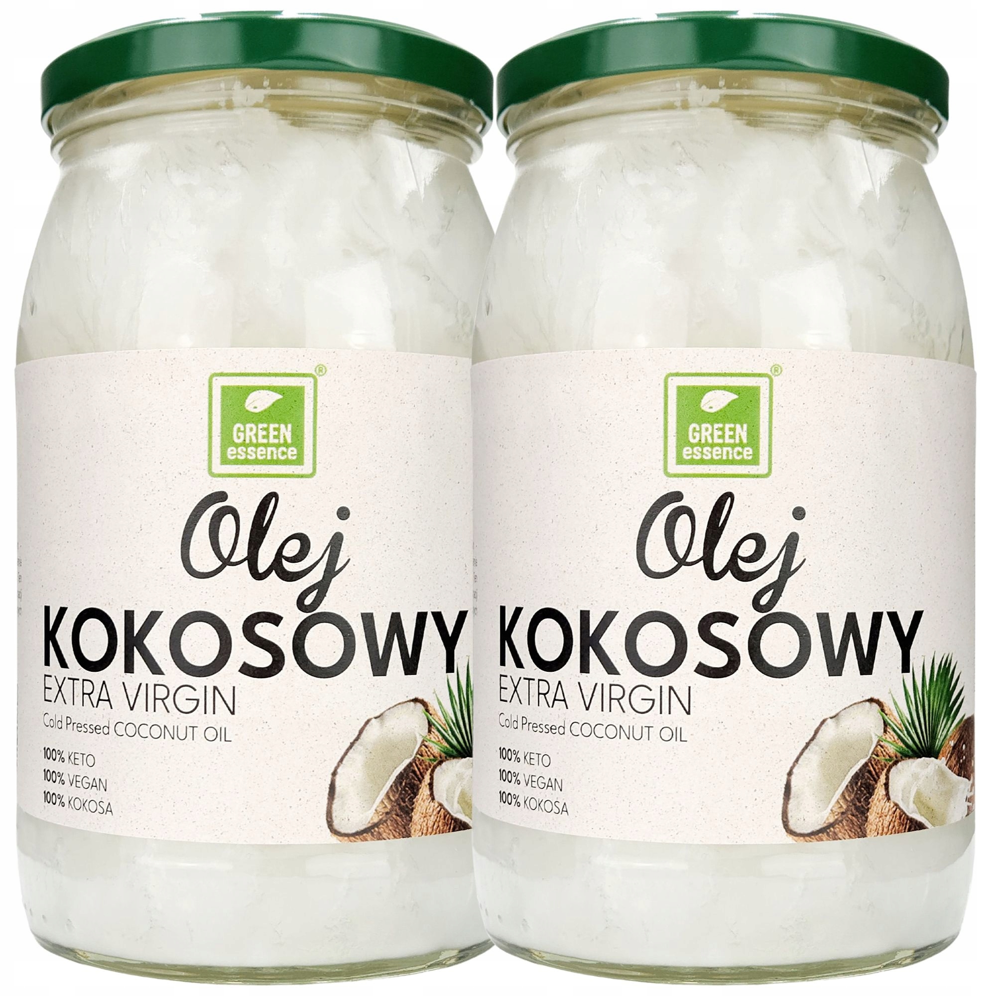 Levně Kokosový Olej Nerafinovaný extra panenský 2x 900 ml lisovaný za studena Keto