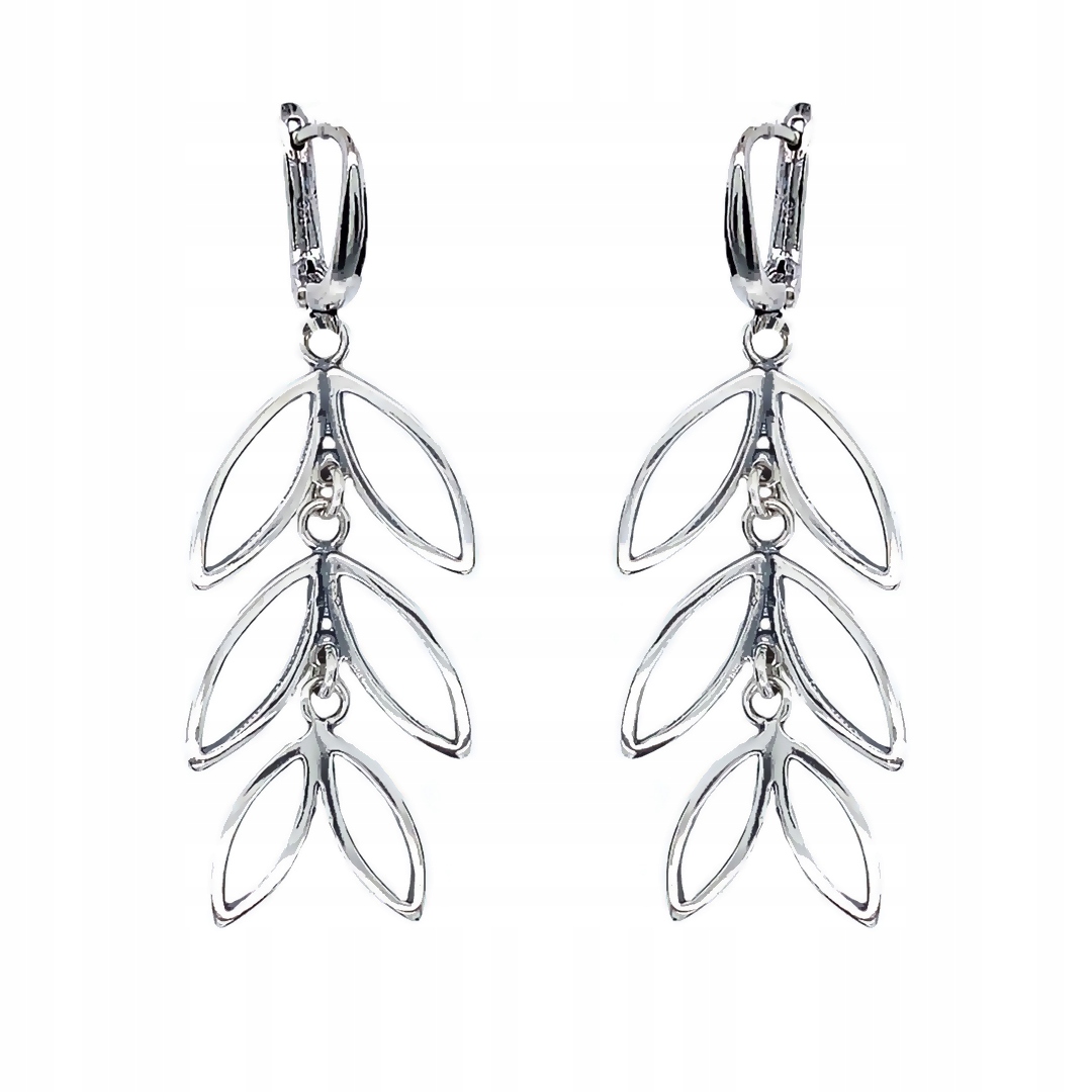 Stříbrné náušnice visací náušnice ryzost 925 Klas