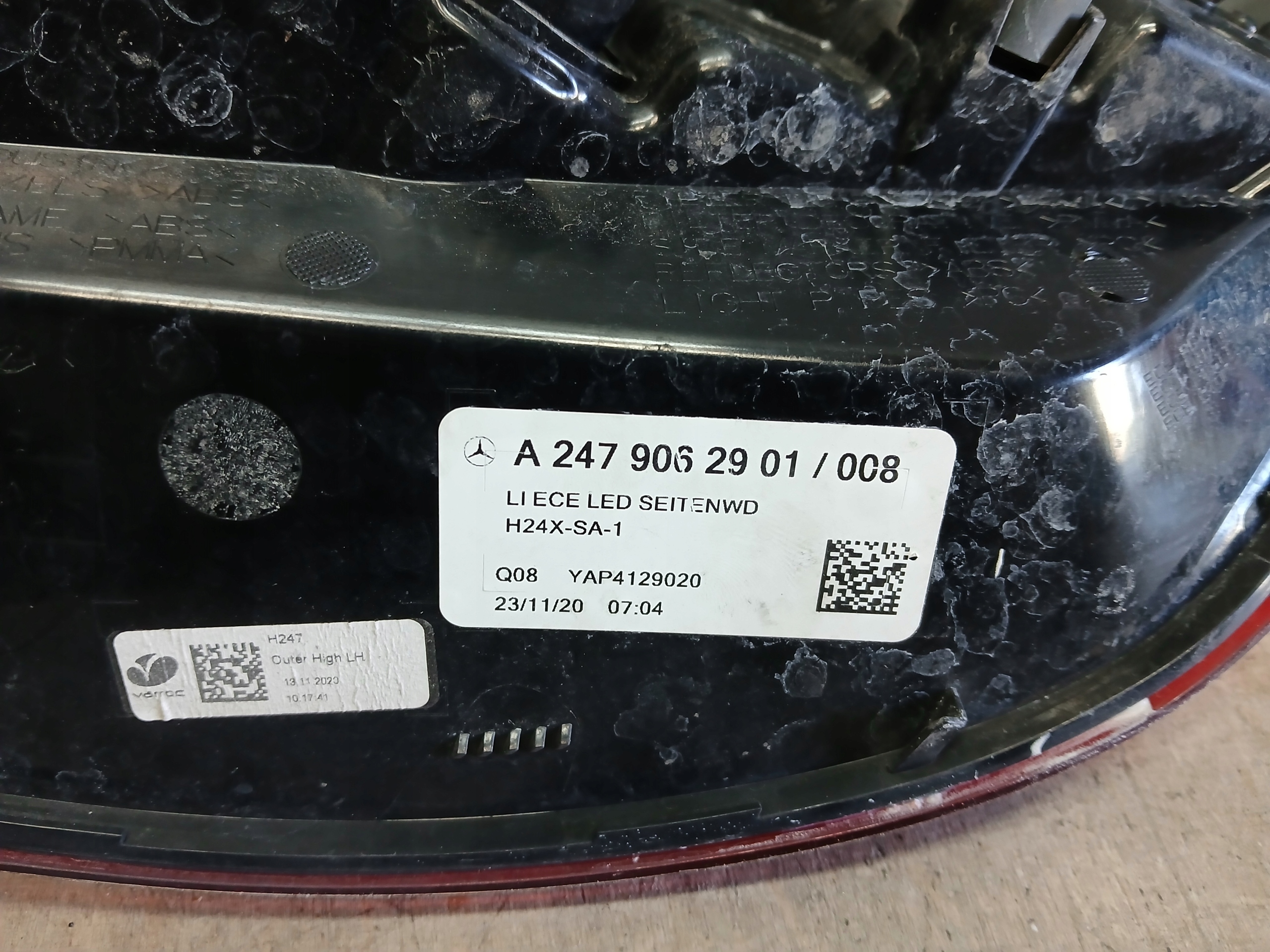 light rear part left MERCEDES GLA W247 A2479062901