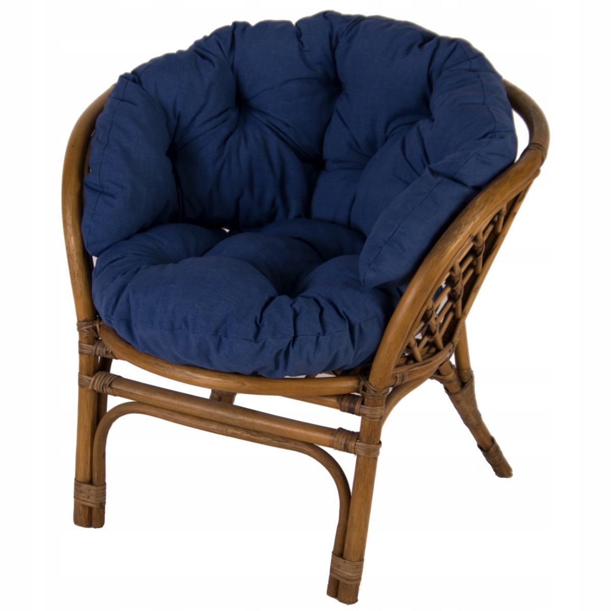 Poduchy poduszki na fotel krzesło rattan ratan wiklina kolor chabrowy