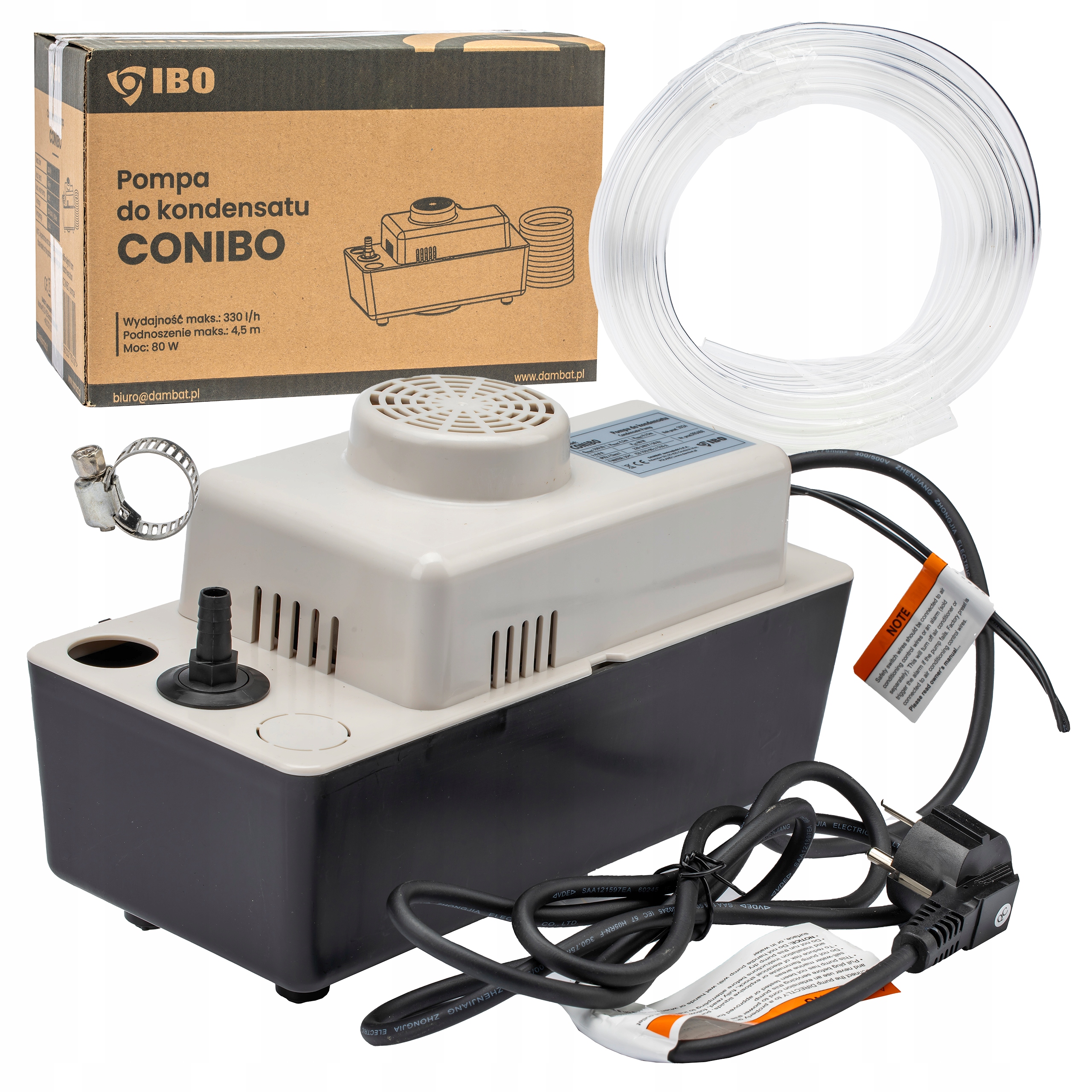 Pompa Do Kondensatu Skroplin Automatyczna CONIBO1 Zestaw Z Wężem 230V Ibo