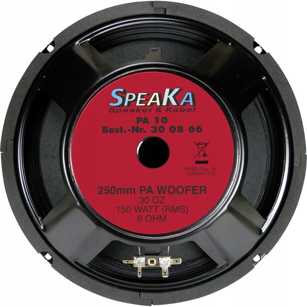 Głośnik niskotonowy Renkforce PA-10 czarny Model PA-10