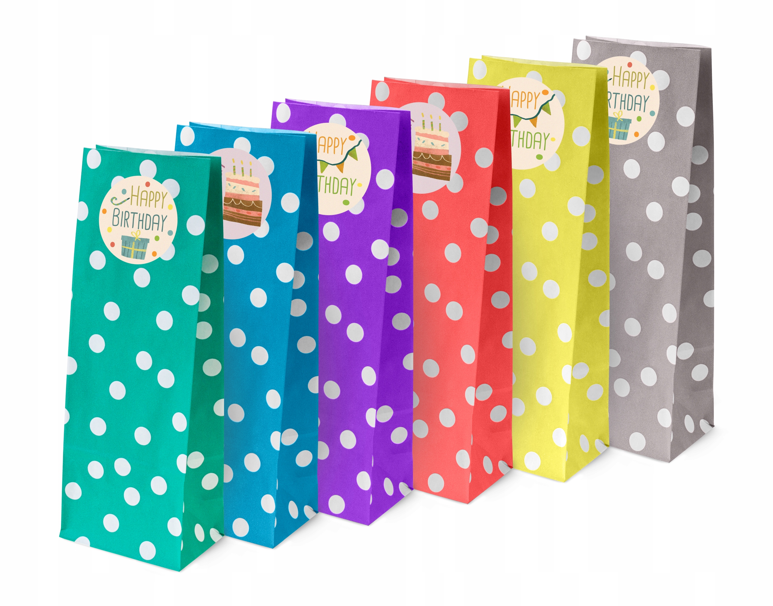 

Torebki papierowe Urodzinowe na prezenty Eko