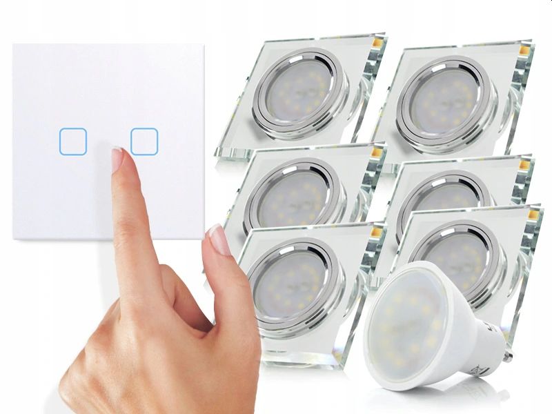 

Zestaw Punktowe Oświetlenie Łazienki 6x Halogen