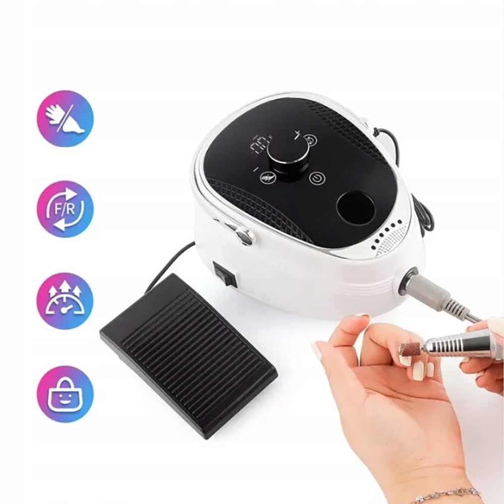 Bruska Na Nehty Manikúra Pedikúra Profesionální Sada Fréz Výkon 50 W