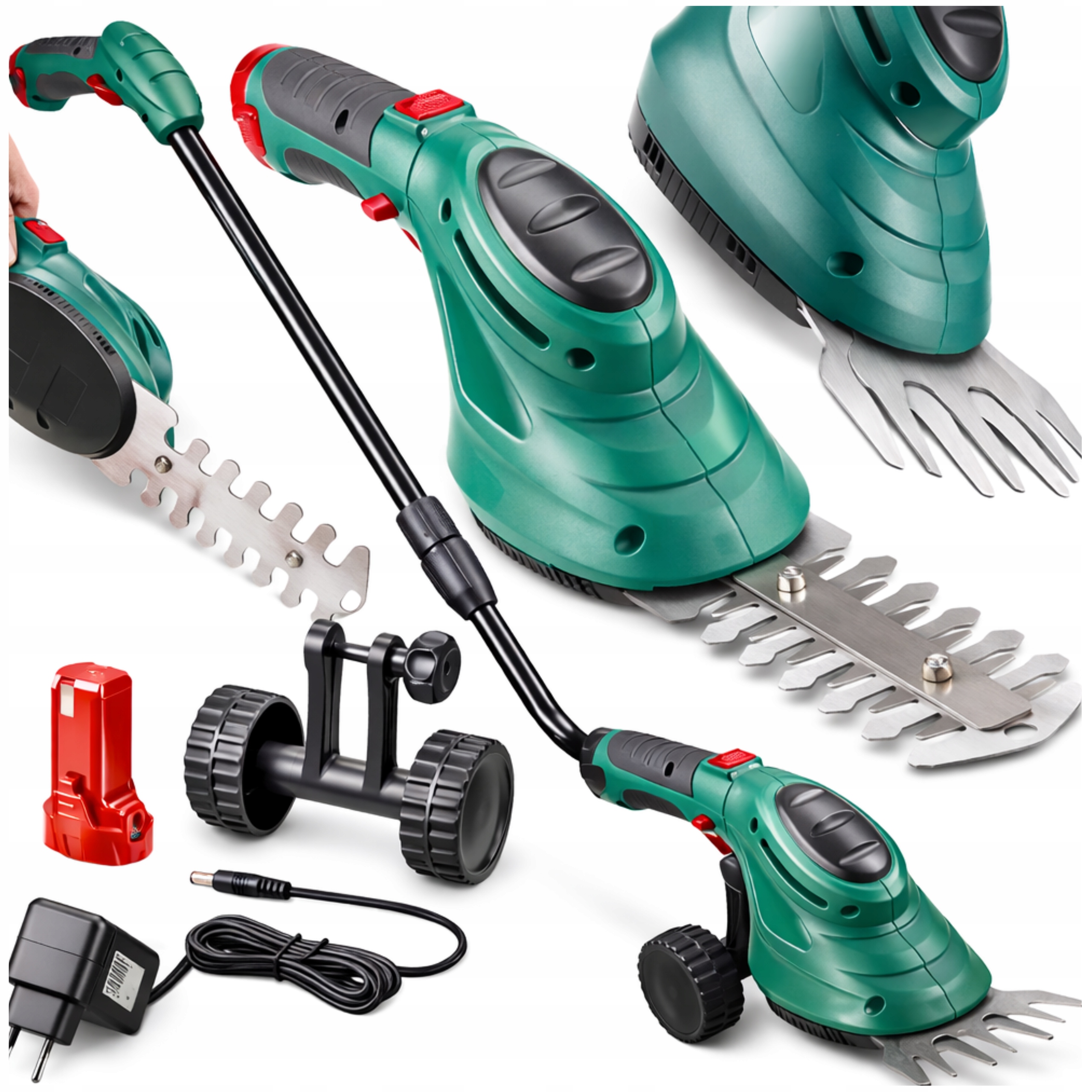 Nożyce do Trawy Żywopłotu Akumulatorowe z Długą Rączką Sekator Do Krzewów