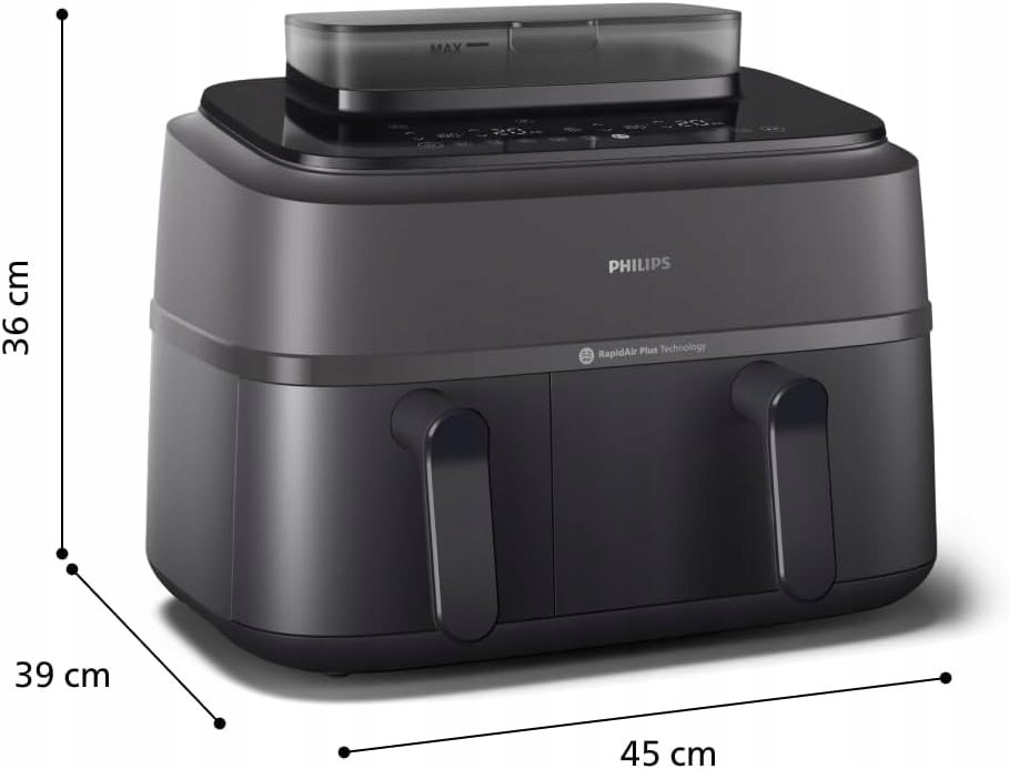 PHILIPS Airfryer 5000, Dual Basket 9L, 19 Functions, 90% Less Fat — miniatura 10