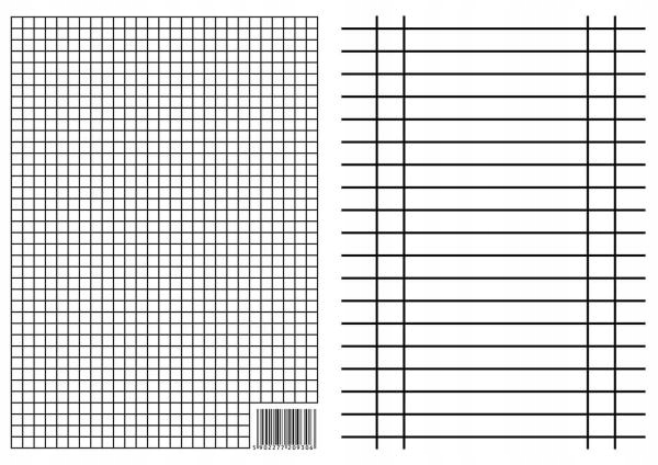 

Liniuszek Dwustronny A5 Kratka/Linia Interdruk