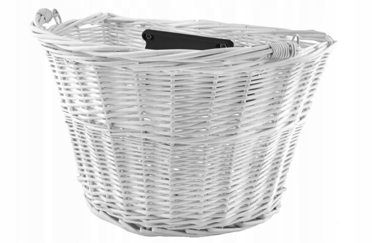 KOSZYK WIKLINOWY NA ROWER KOSZ CLICK KLIK BIAŁY